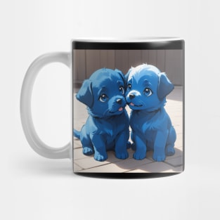 Cute blue puppies Mug